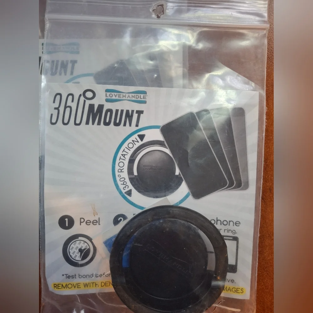 LoveHandle Black Swivel 360 Phone Mount -2 Available Priced For One-